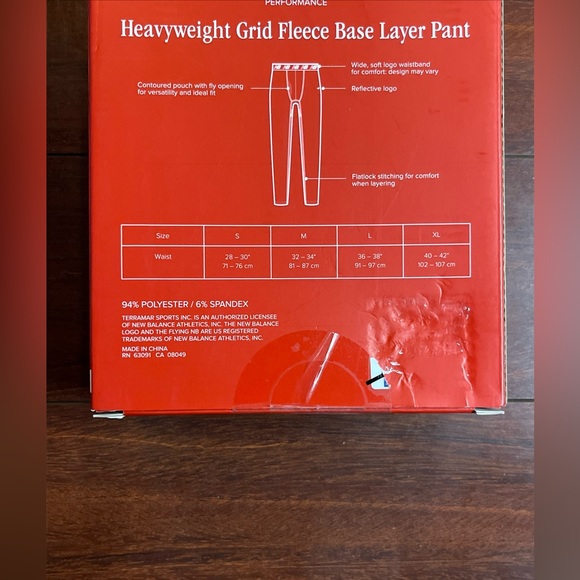 New Balance Heavyweight Grid Fleece Pant Base Layer 3.0 Mens Large Black New - Picture 16 of 16